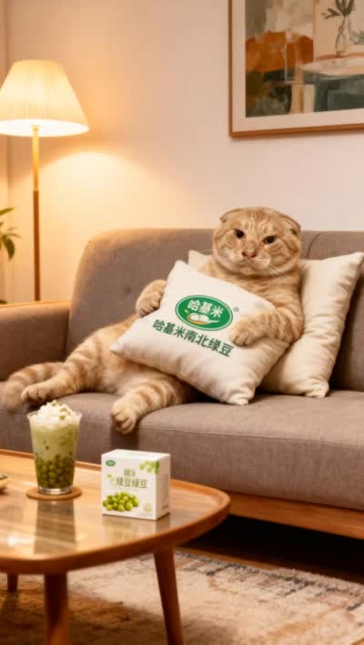 影视级猫咪产品宣传:折耳猫惬意享受,超清运镜呈现