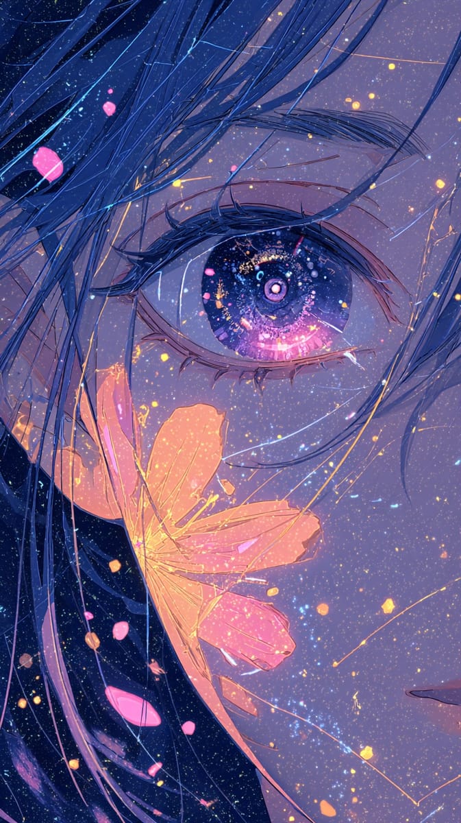星空之眸：超写实少女梦幻插画