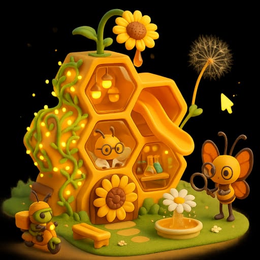 Q版蜂巢科学城：甜蜜昆虫科研基地