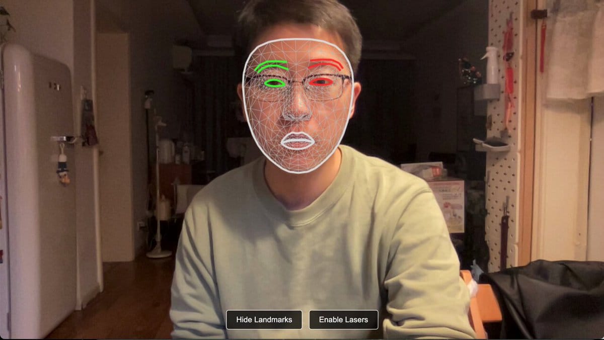 Mediapipe & Three.js 实时激光眼：炫酷网页互动特效