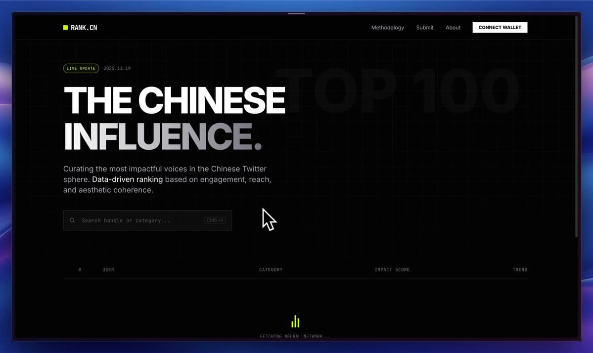 定制Twitter KOL 排行榜：极简精致落地页