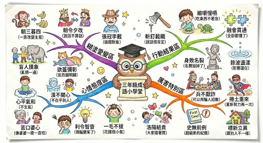 儿童国学启蒙：趣味手绘思维导图解读中国成语