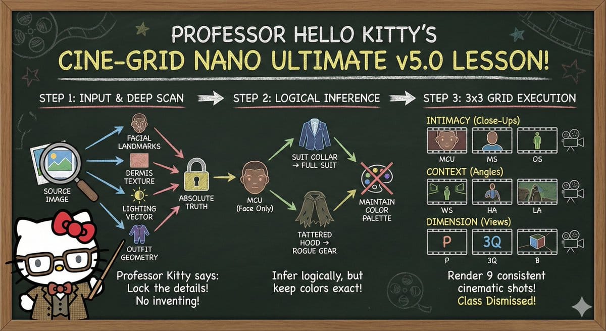 Hello Kitty教授AI信息图
