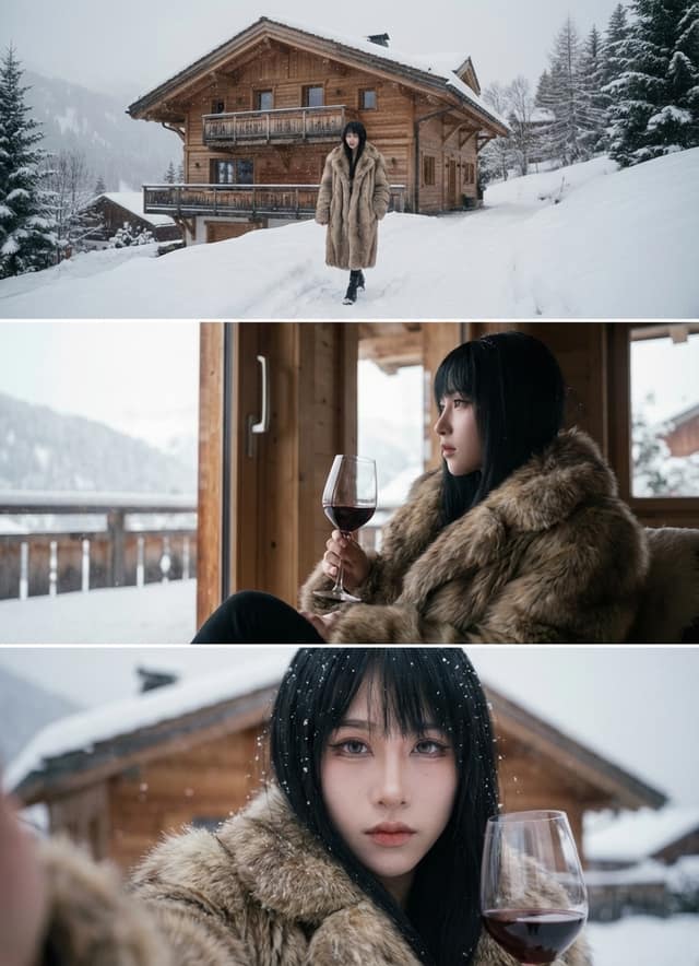 全身行走镜头、坐姿侧影特写、面部极致近景。