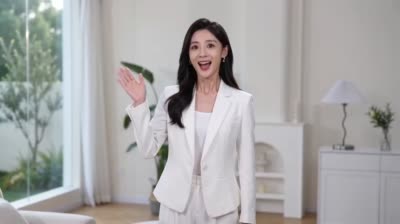 AI助手视频生成:活力女性中文互动