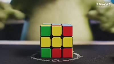 青蛙佩佩魔方速拧动画:专业级3D动画提示词