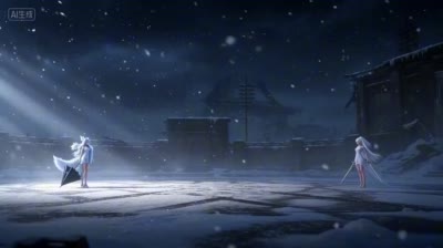 雪中废墟双雄决斗:电影级CG对决瞬间