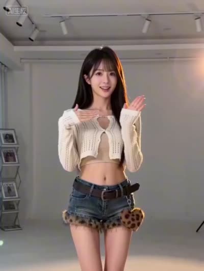 K-pop清纯少女舞台比心舞 | 电影级4K动画