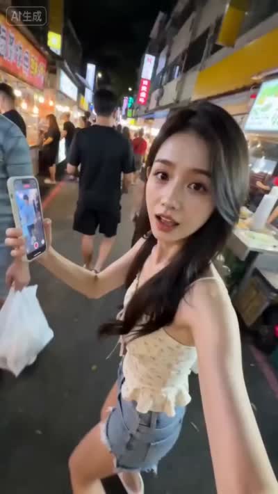 沉浸式台妹夜市Vlog:第一人称美食探险