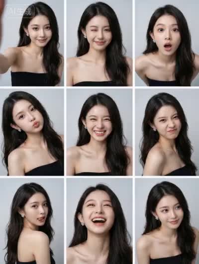 九宫格美少女打破次元壁的混乱互动大戏