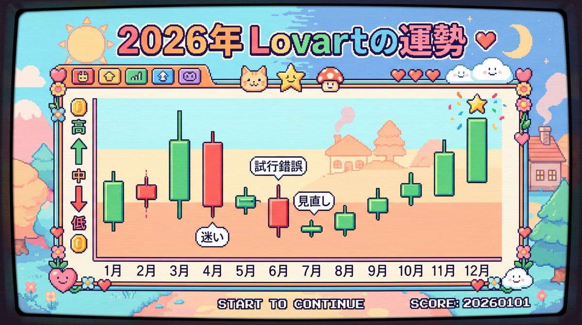 2026年Lovart运势预测：超任像素风可爱K线图表