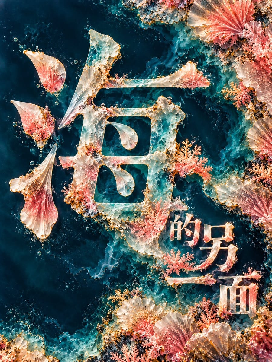 显微晶体摄影生成冰川峡湾地貌艺术图