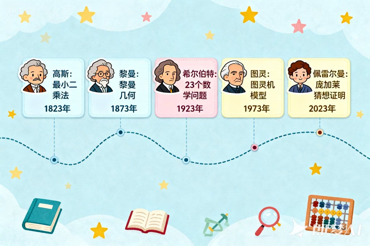 趣味数学时光机：200年数学发展史互动卡片