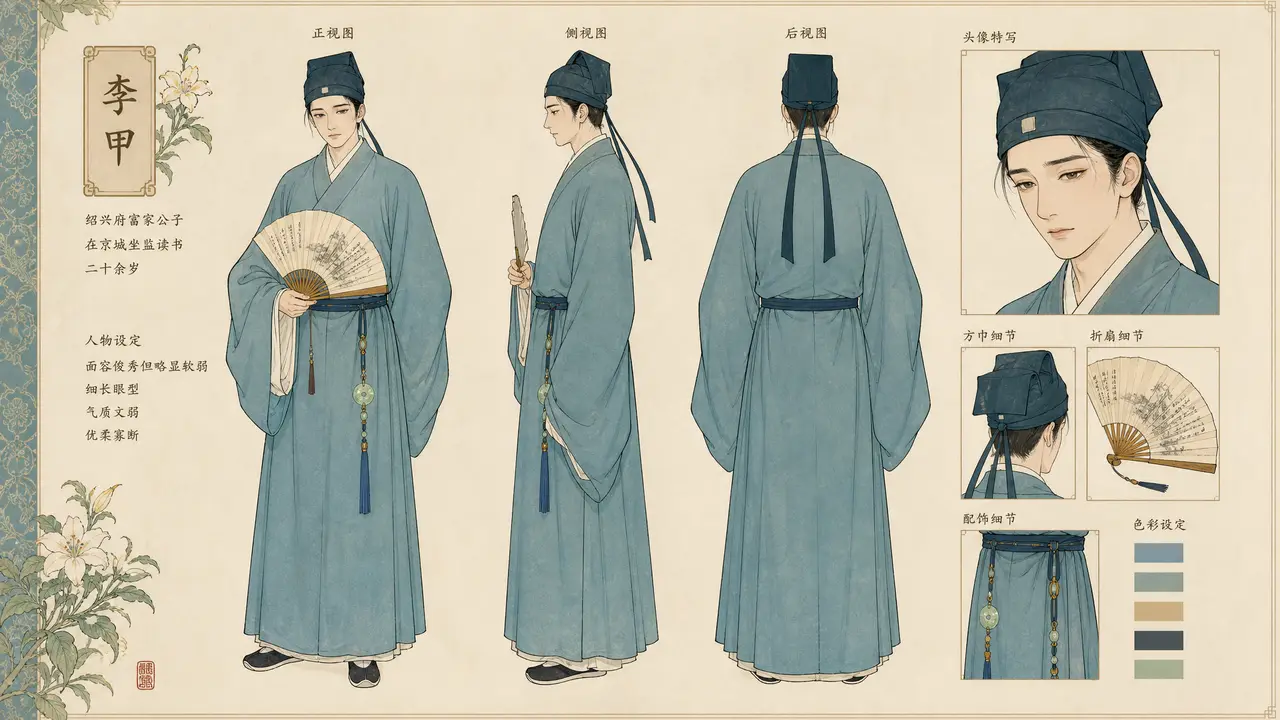 《杜十娘怒沉百宝箱》一腔真心错付薄情之人|CHAR_LJ_李甲_v2