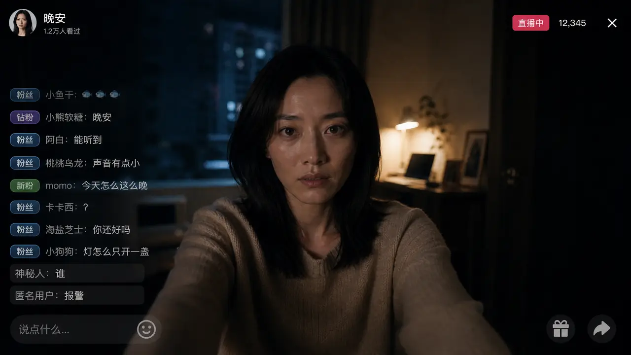 《你正在看着我》|女主在家直播 发现有人