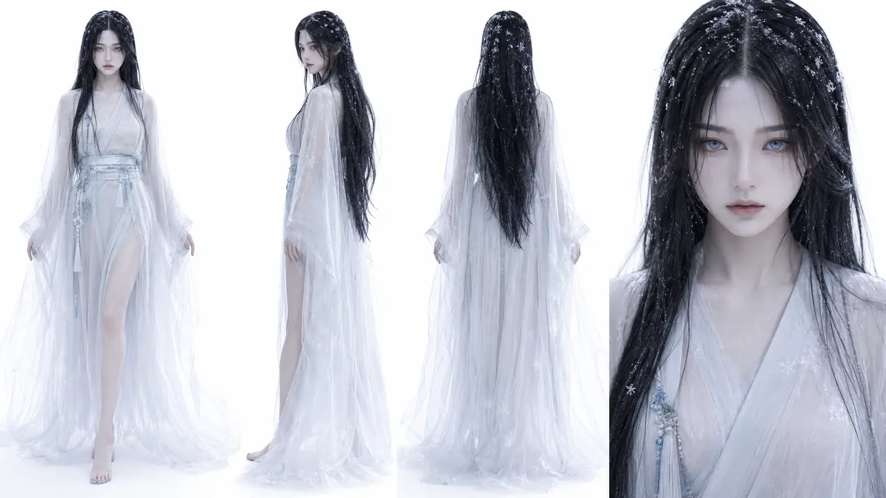 山海驯兽师|雪女 三视图