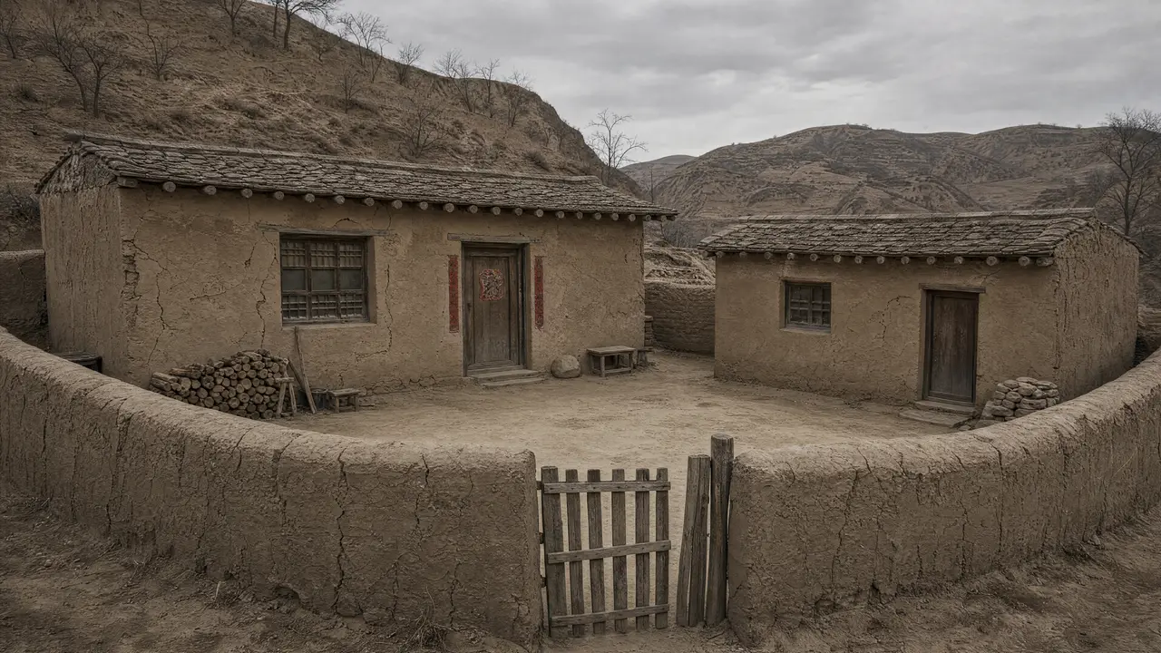 活路|陕北黄土高原乡村院落全景
