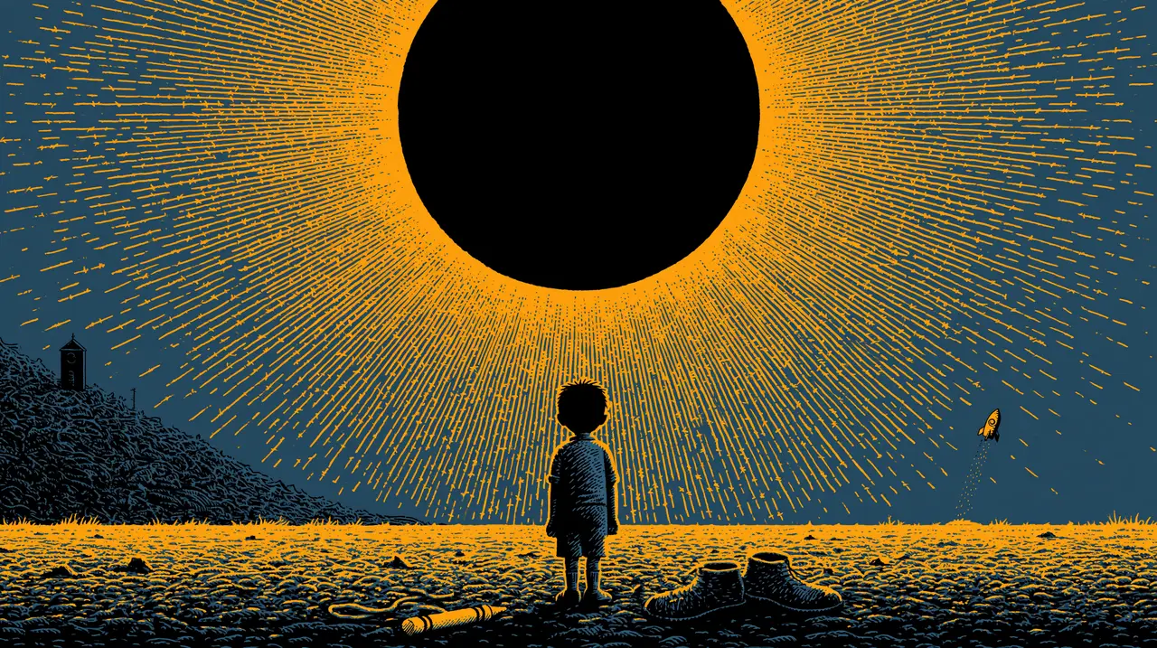 别让玩笑成为涂黑孩子太阳的一笔|u7458255687_A_giant_black_sun_at_the_center_of_the_frame_surr_e3fba640-cbfd-4294-82c0-c036b06e97c7_2