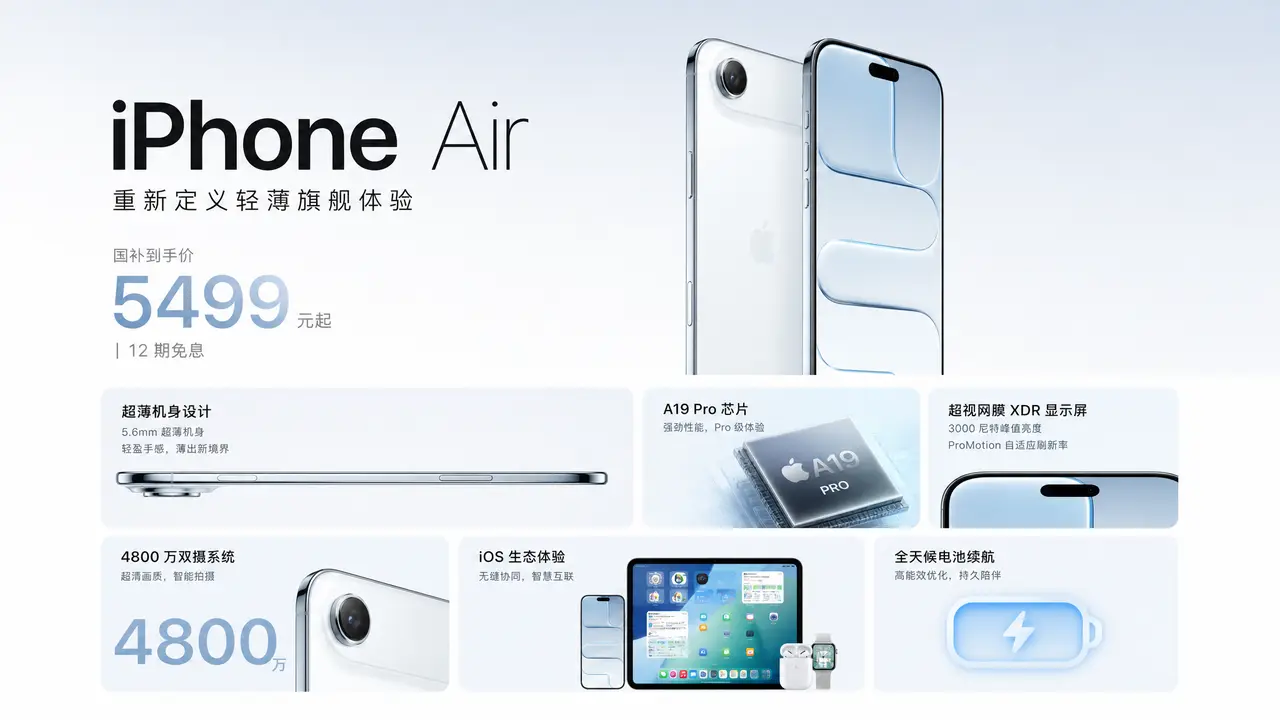 《iPhone air》极简纯净风产品展示｜图片节点 5