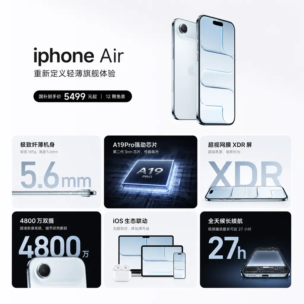 《iPhone air》极简纯净风产品展示｜图片节点 5 - 副本