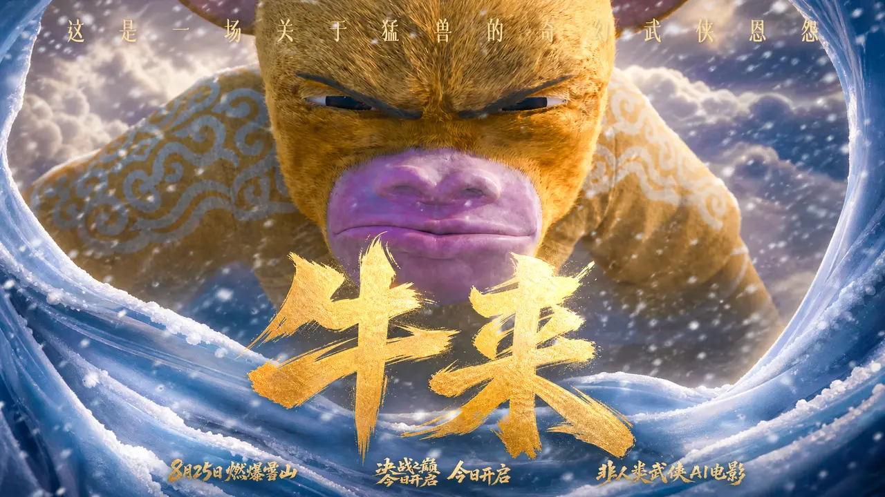 牛来-雪山决战之巅|横板海报B