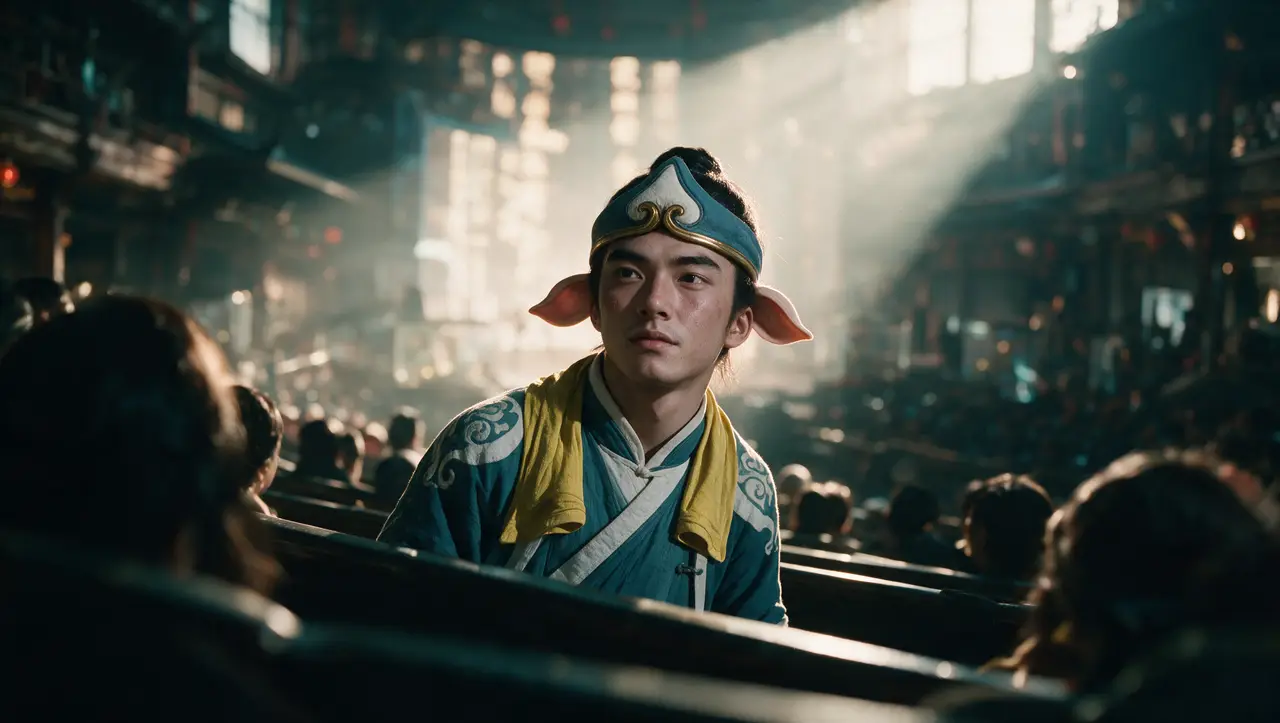 《王者镇妖司》混沌的世道,妖魔横行|猪耳男子观众席长焦上半身特写