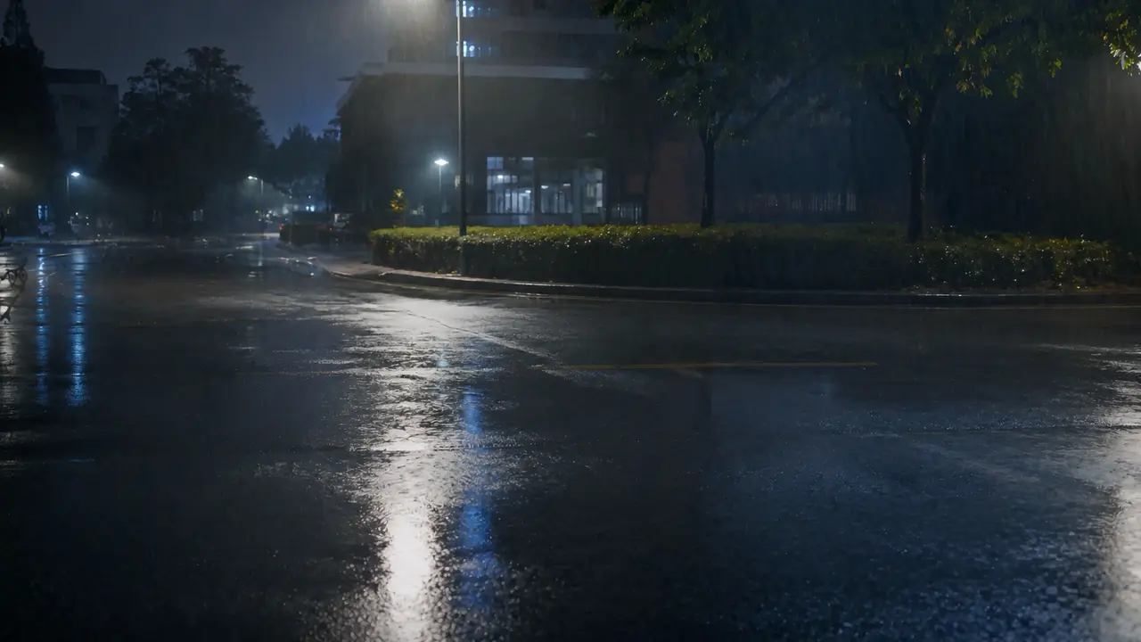雨夜之下第四集|雨夜宿舍外路口(打斗之处)