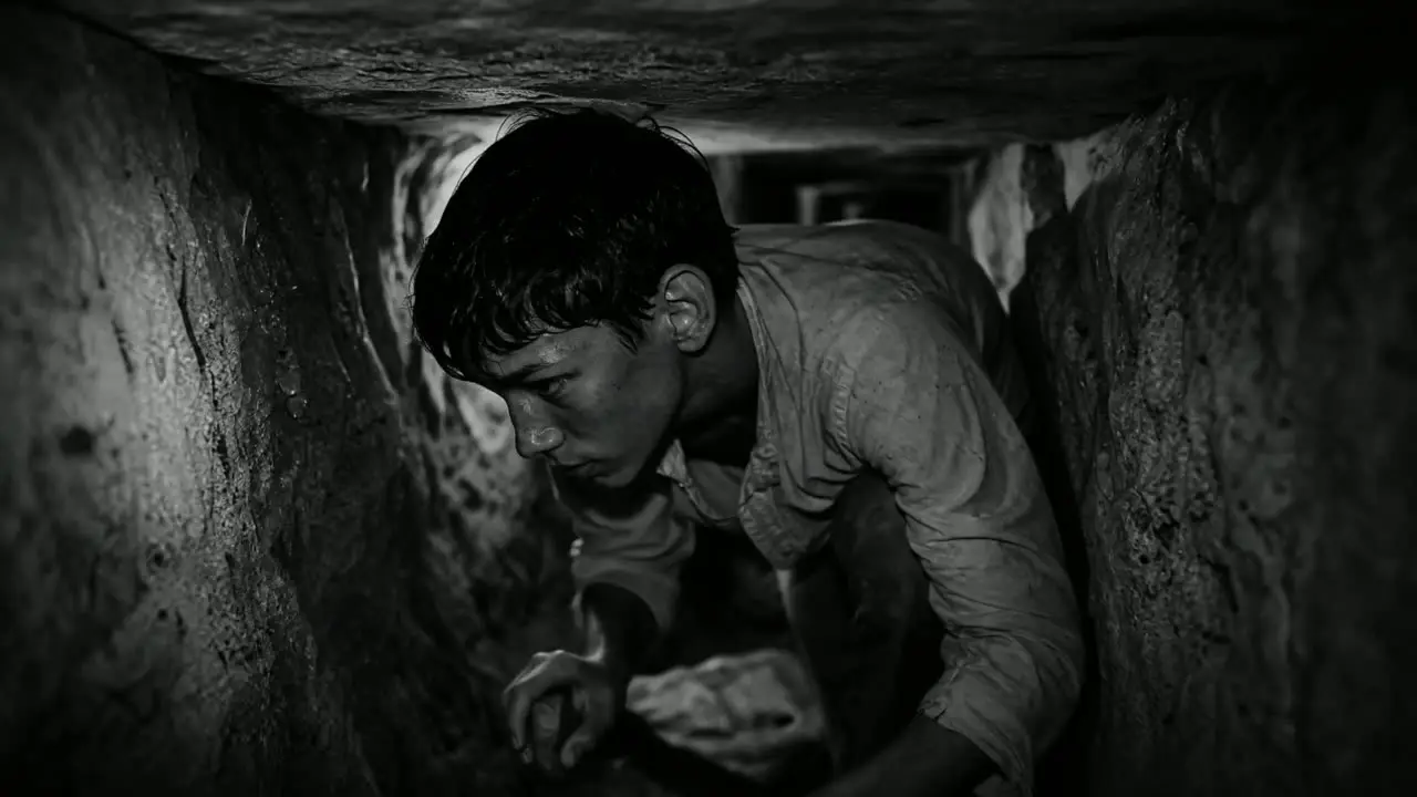 《The holes》｜镜头07 少年侧身蠕动