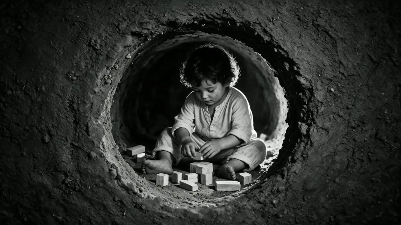 《The holes》｜洞内·独自玩积木