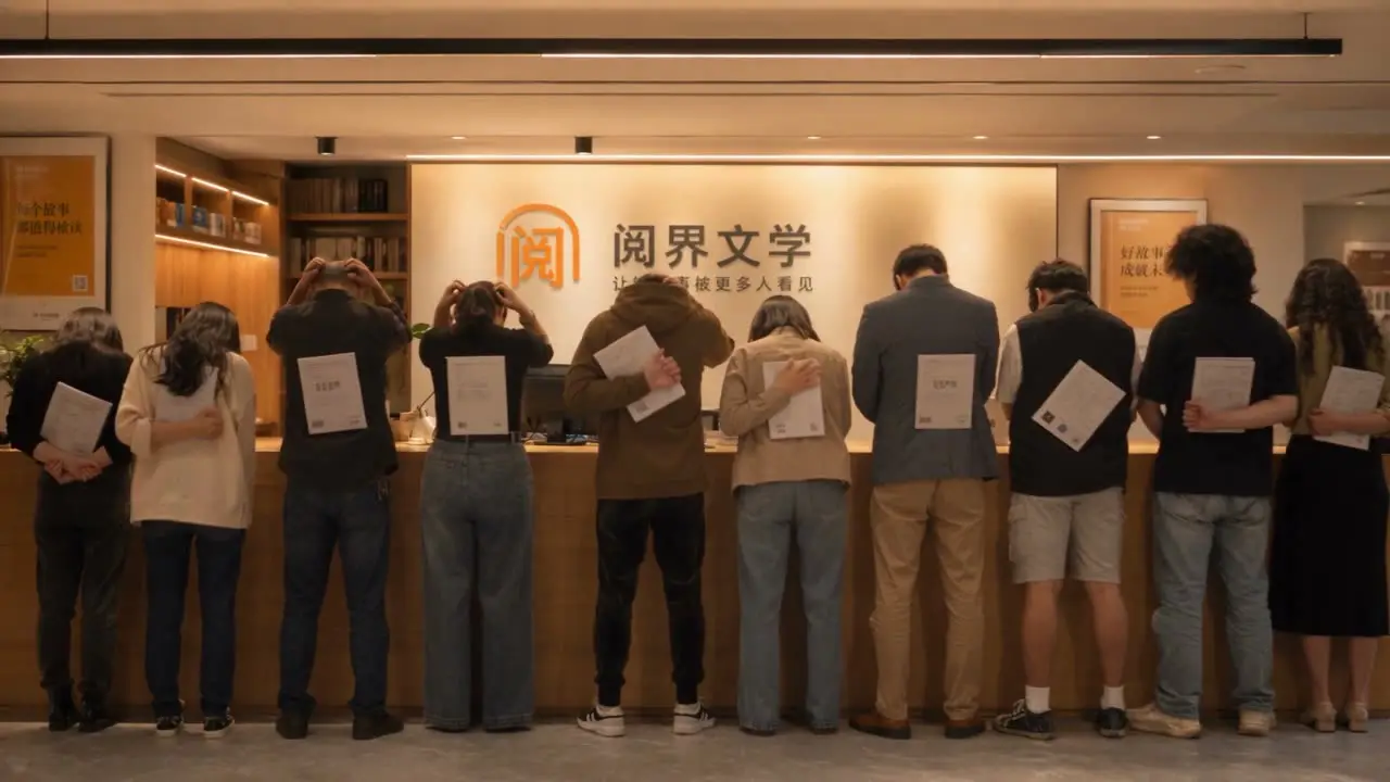 文学巨匠退稿记｜分镜14-路人过稿反转(带字幕)