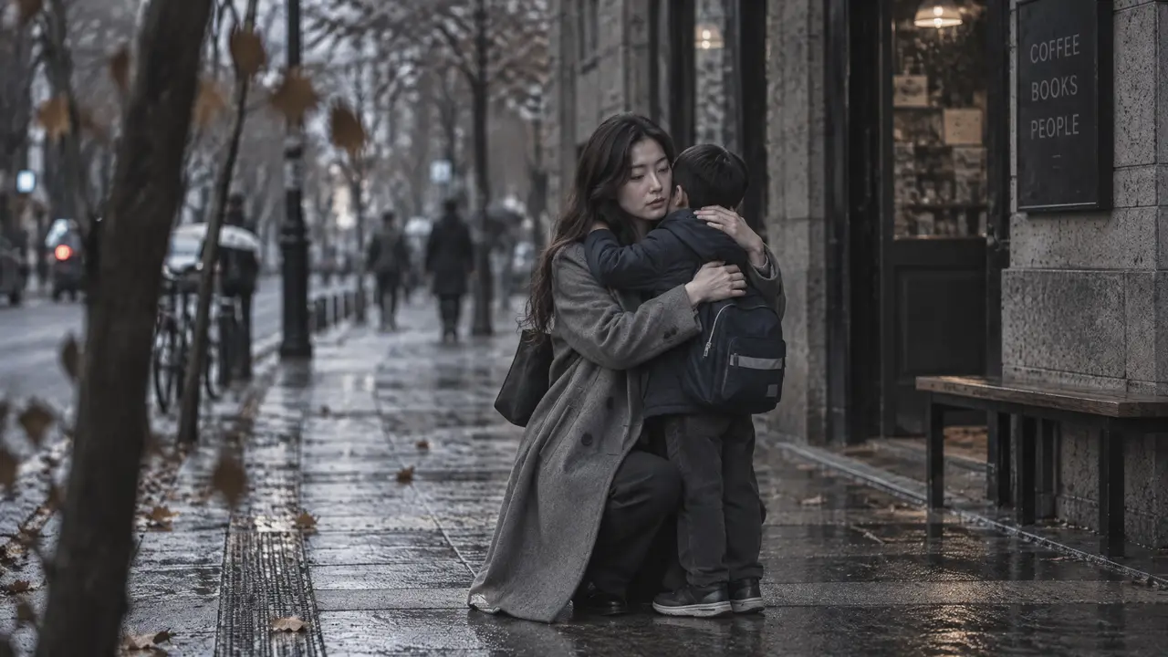 妈妈再爱我一次｜镜7首帧 — 中景拥抱