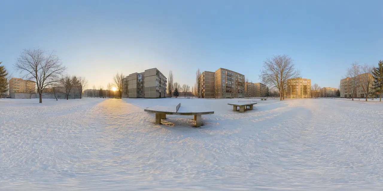 东北寒假往事——干雪仗|720°全景图
