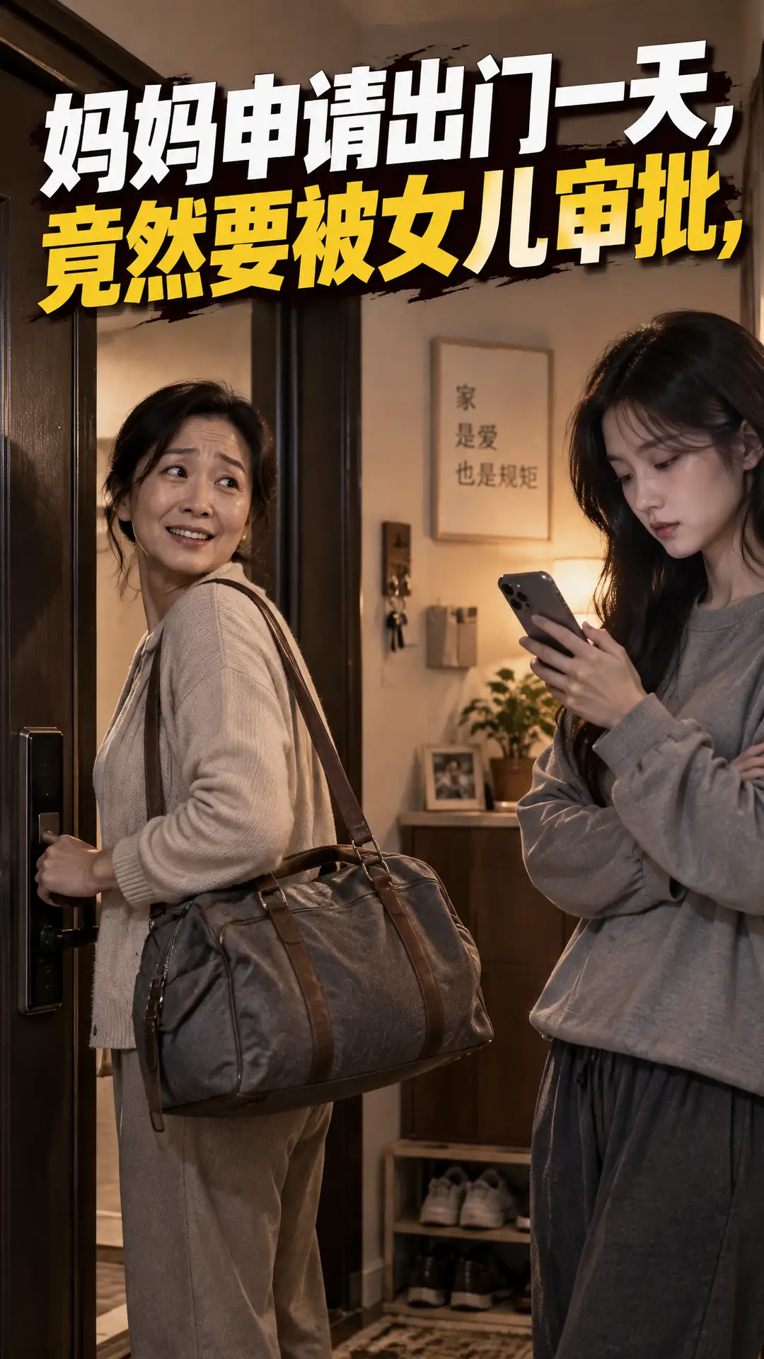 我妈申请周末出游|中式教育反转|短剧封面-妈妈申请出门