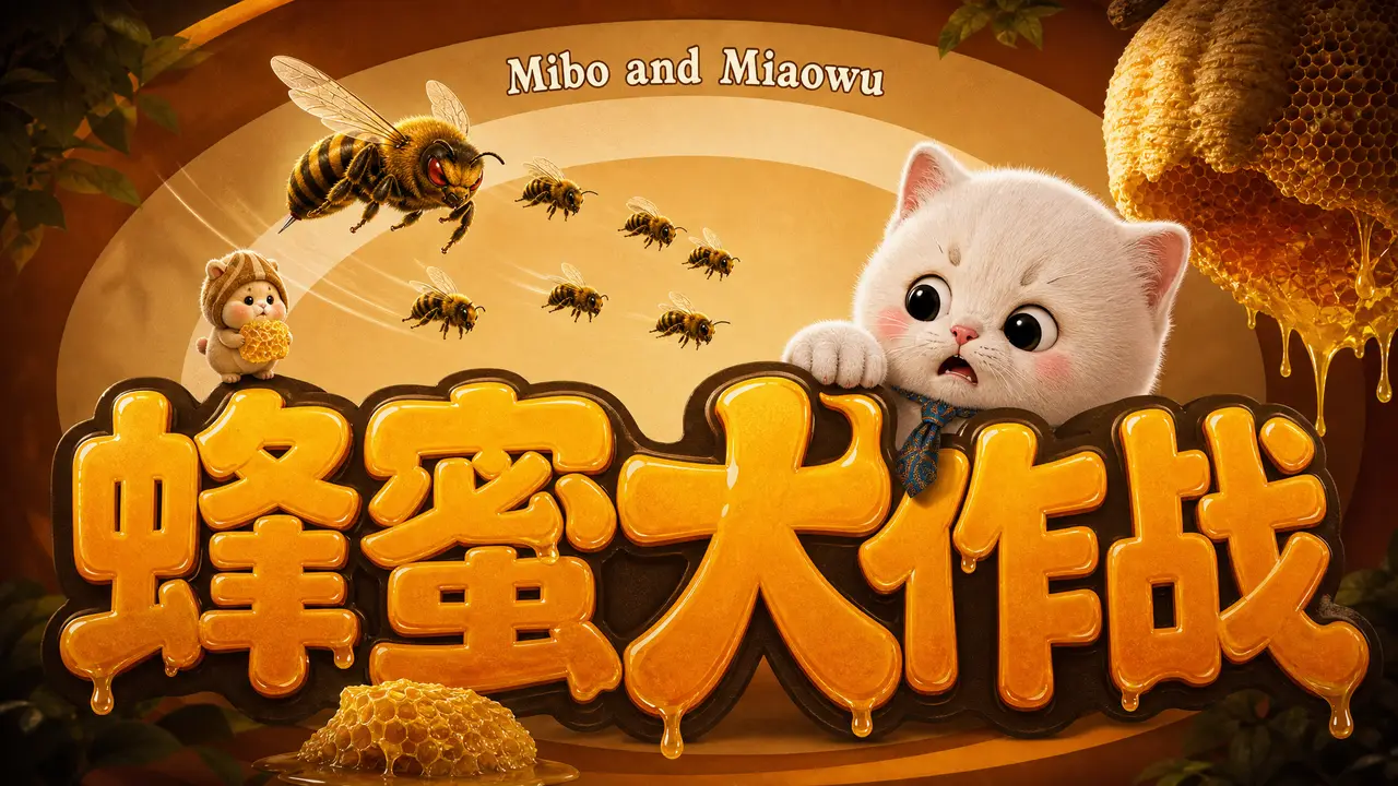 咪啵小剧场丨第3集 蜂蜜大作战丨萌宠解压搞笑动漫