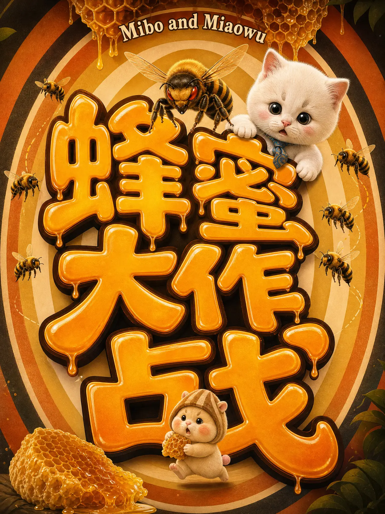 咪啵小剧场丨第3集 蜂蜜大作战丨萌宠解压搞笑动漫|蜂蜜大作战_电影海报_3-4_v3
