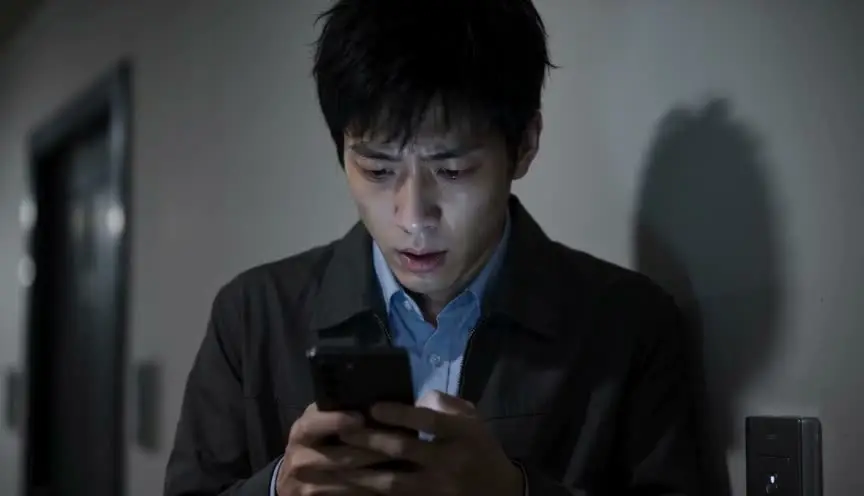 你到底是谁｜分镜09·楼道→室内·颤抖打字·冲进屋关门