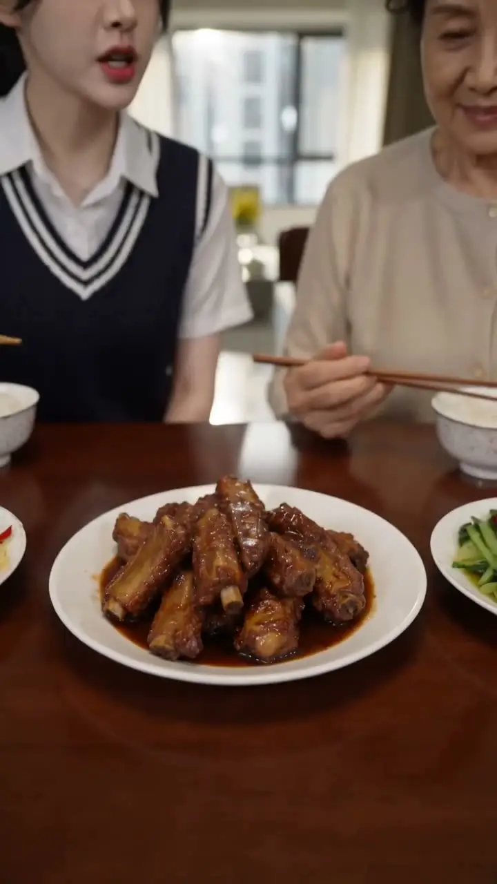 用中式教育对我妈|排骨事件｜VIDEO_01_排骨开场与牺牲铺垫