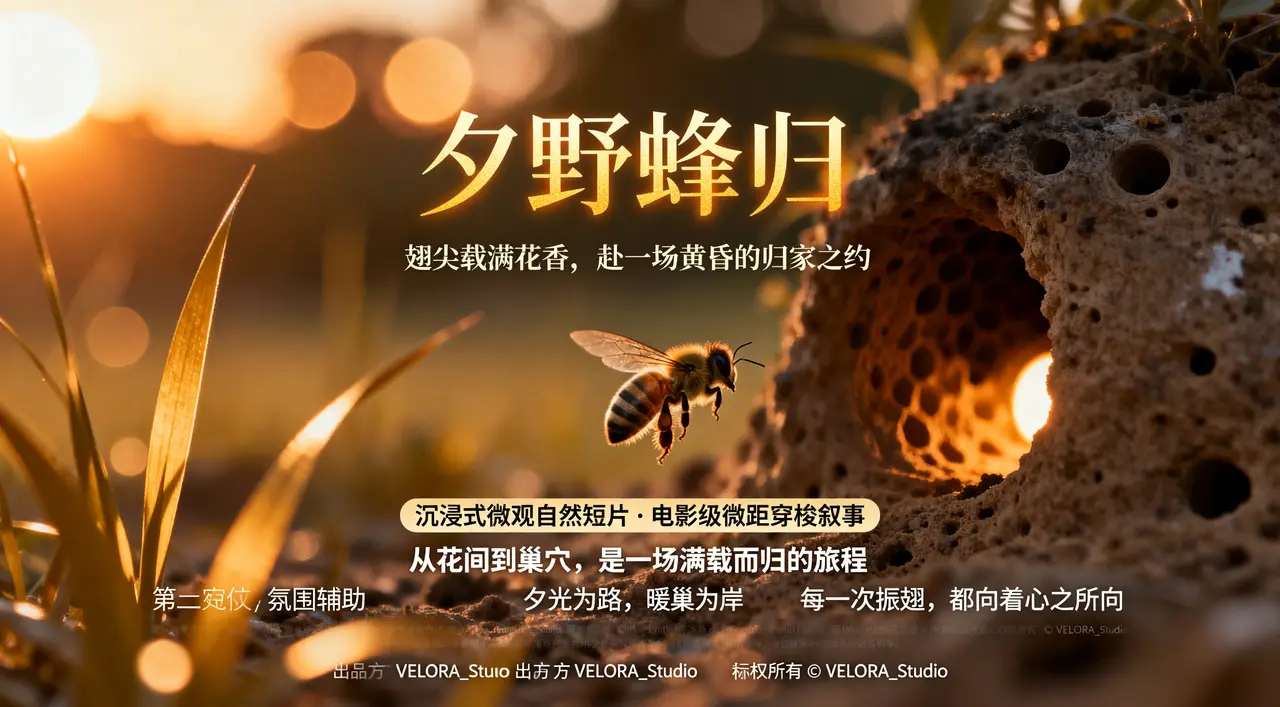 《夕野蜂归》