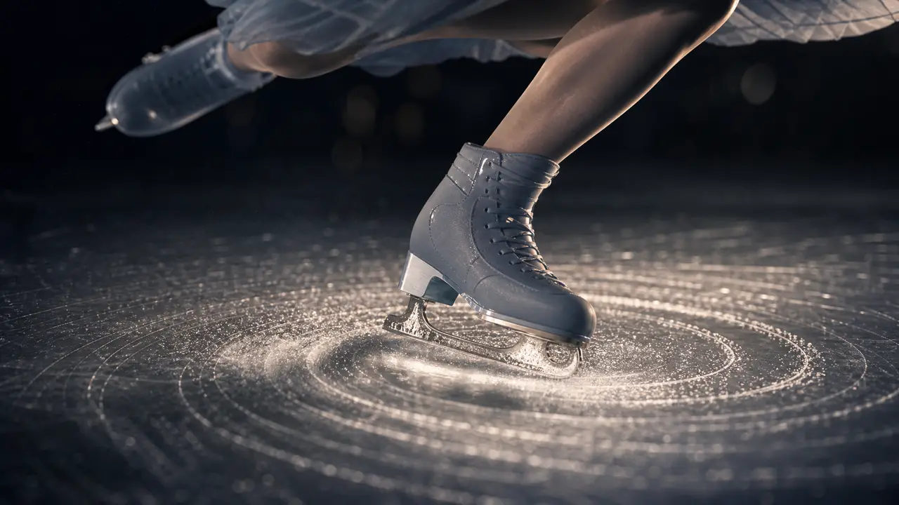回声 Echoes|特写2-蹲踞旋转冰刀冰面