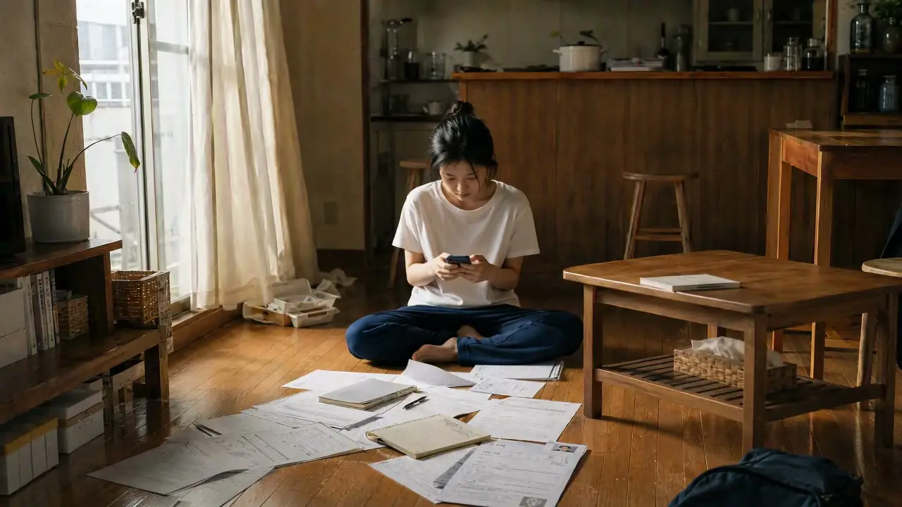 允许自己暂停赶路的日子｜分镜1·低落·清晨坐地板