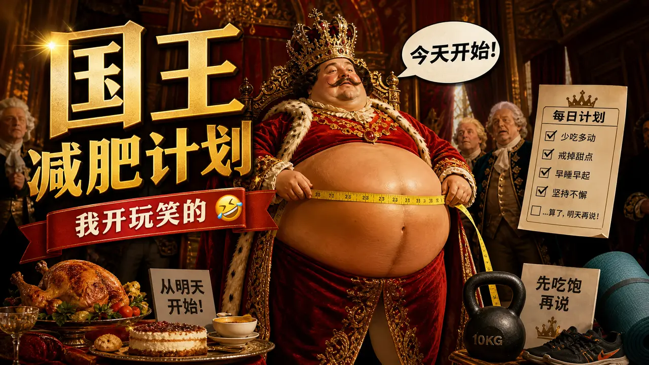 国王减肥计划|故事板模板|封面