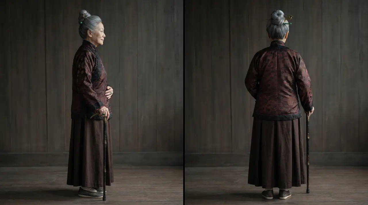 《照骨》预告片-中式恐怖|资产24_沈老夫人侧面背面双视图母版