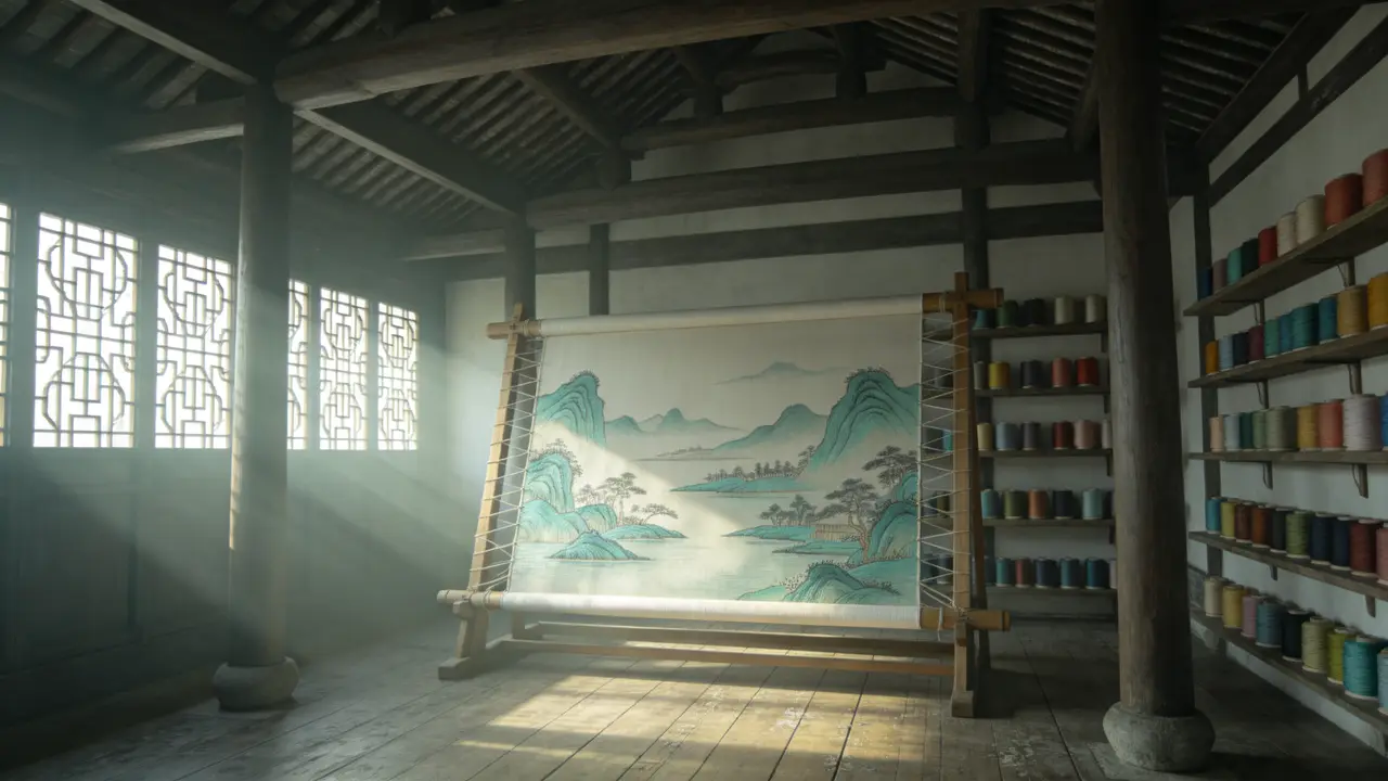 丝音入梦｜聆音绣坊·室内 日景·全景