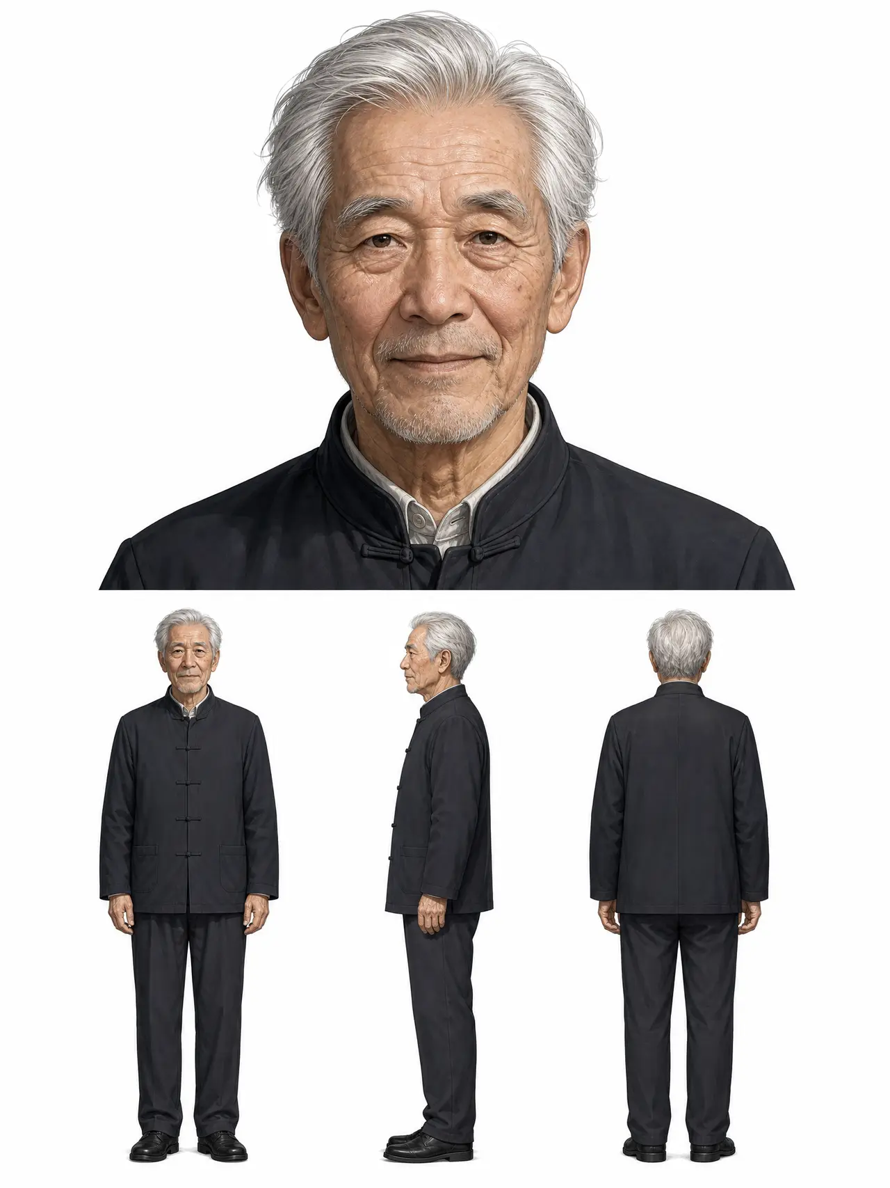爷爷的道歉信——廉洁家风微剧情片|老年陈叔·人物形象设计图