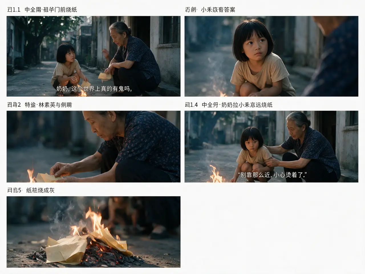 中元节爆款视频《归节》|第一场·分镜表合图