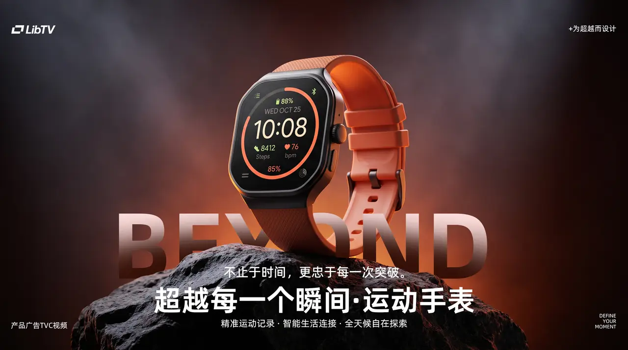 《智能运动手表》电商产品广告TVC视频