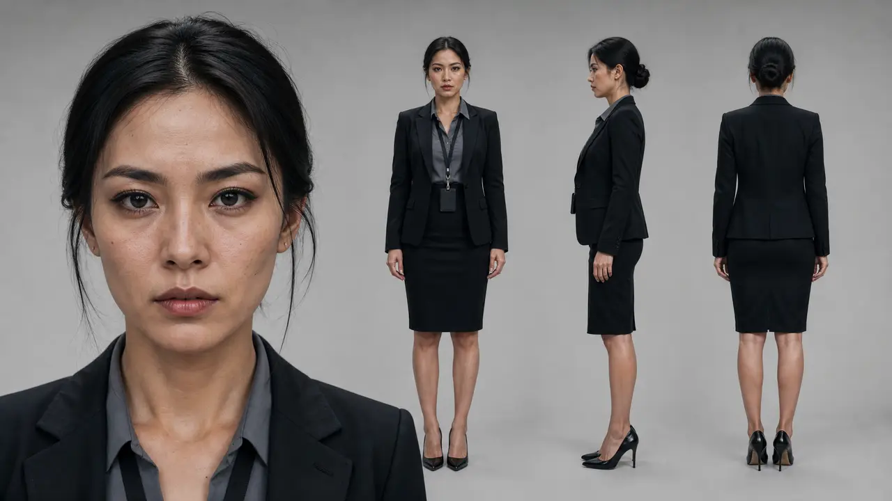 一键精品海外短剧|Claire 人物综合设定图