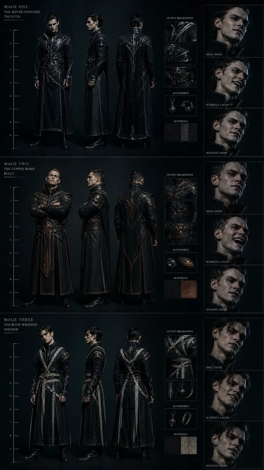 全程使用skill高效制作出海剧|锚点-魔法师1/2/3 人物设定