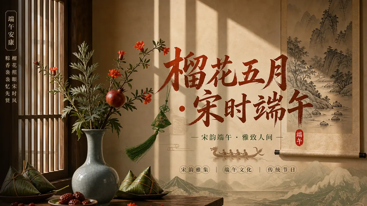榴花五月 · 宋时端午