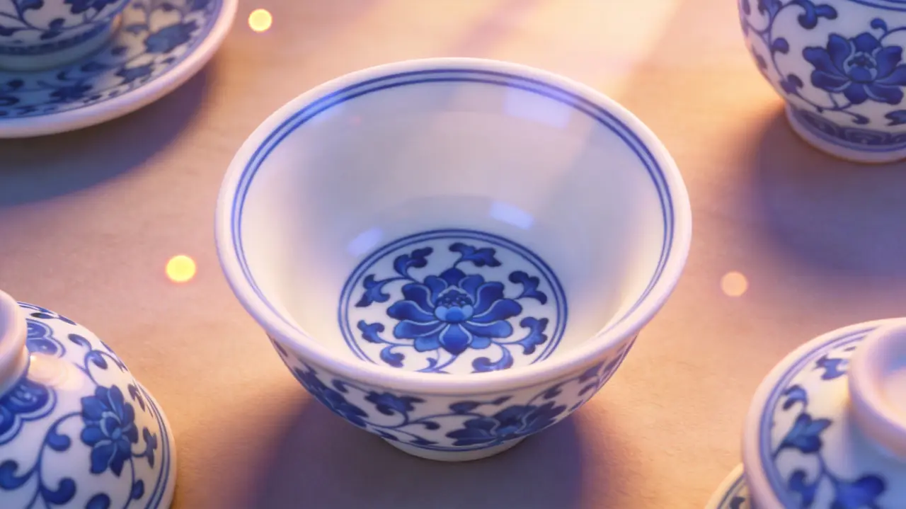 青花瓷: 美好的东西都易碎|青花缠枝莲纹茶盏
